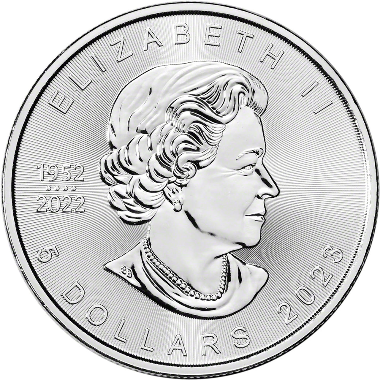 canadian silver maple leaf obverse