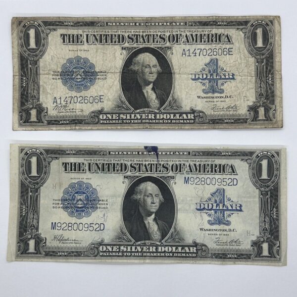 Rare 1923 $1 One Dollar US Silver Certificate Blue Seal Large Horse Blanket Note