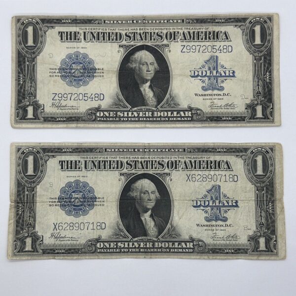 Rare 1923 $1 One Dollar US Silver Certificate Blue Seal Large Horse Blanket Note