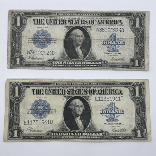 Rare 1923 $1 One Dollar US Silver Certificate Blue Seal Large Horse Blanket Note