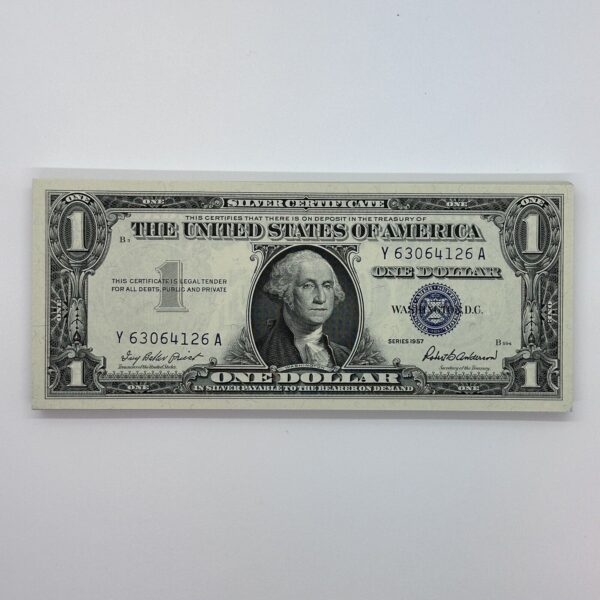 Rare 1957 $1 Dollar Blue Seal Silver Certificate Bill Crisp Uncirculated Note