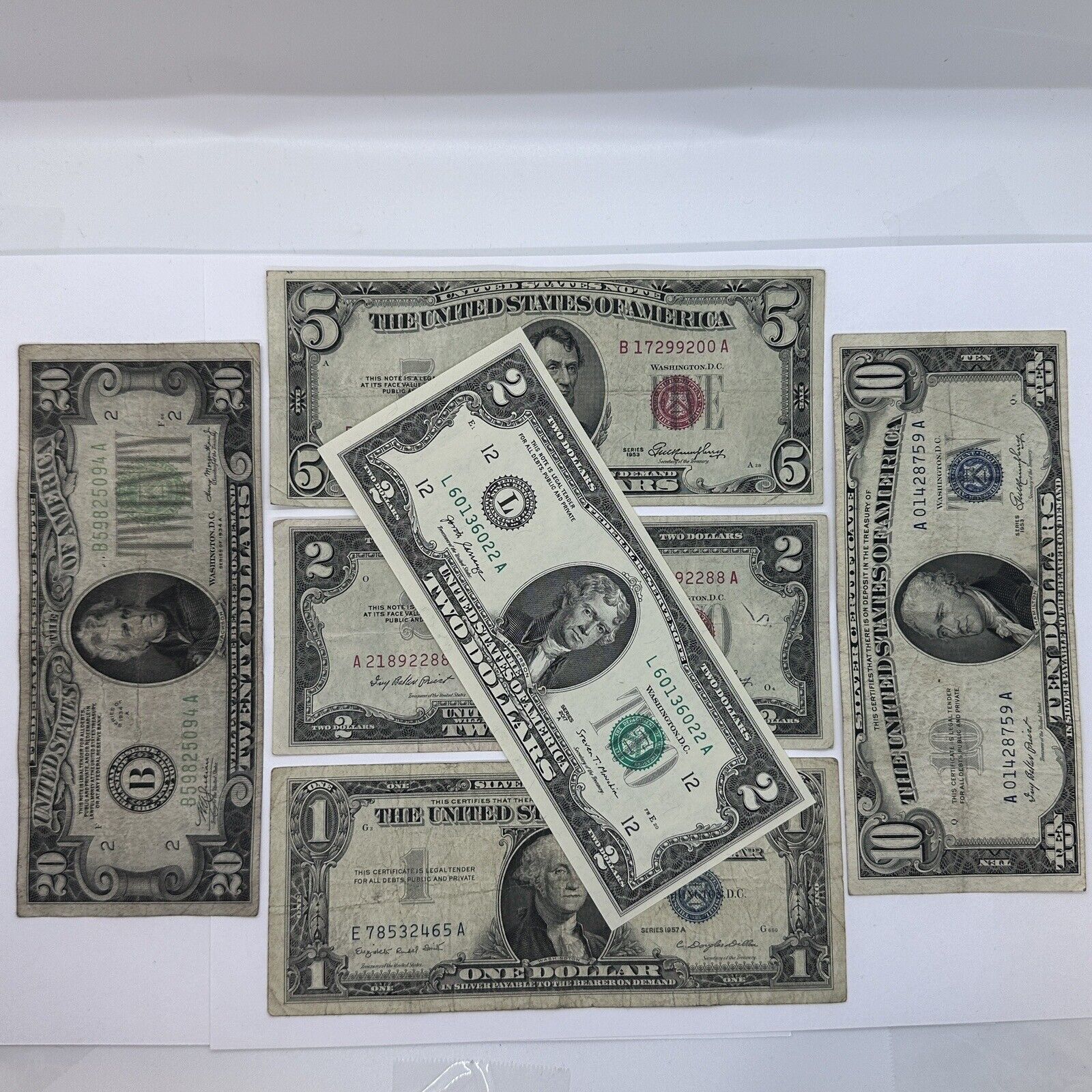 ✯Rare Collectible Old Cash Money✯ Blue Red Green Seal ✯ $20 $10 $5 $2 $1 Dollar✯