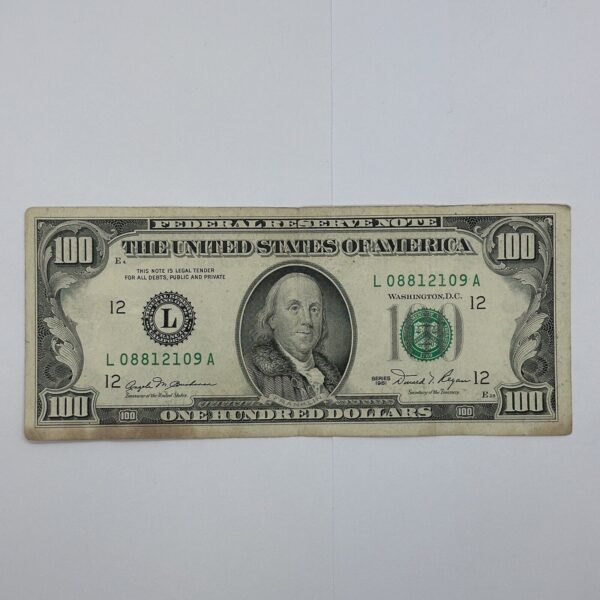 Rare 1981 "Small Face" $100 One Hundred Dollar Bill US Federal Reserve Note