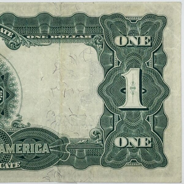 1899 $1 One Dollar US Silver Certificate Large Note Blue Seal Black Eagle