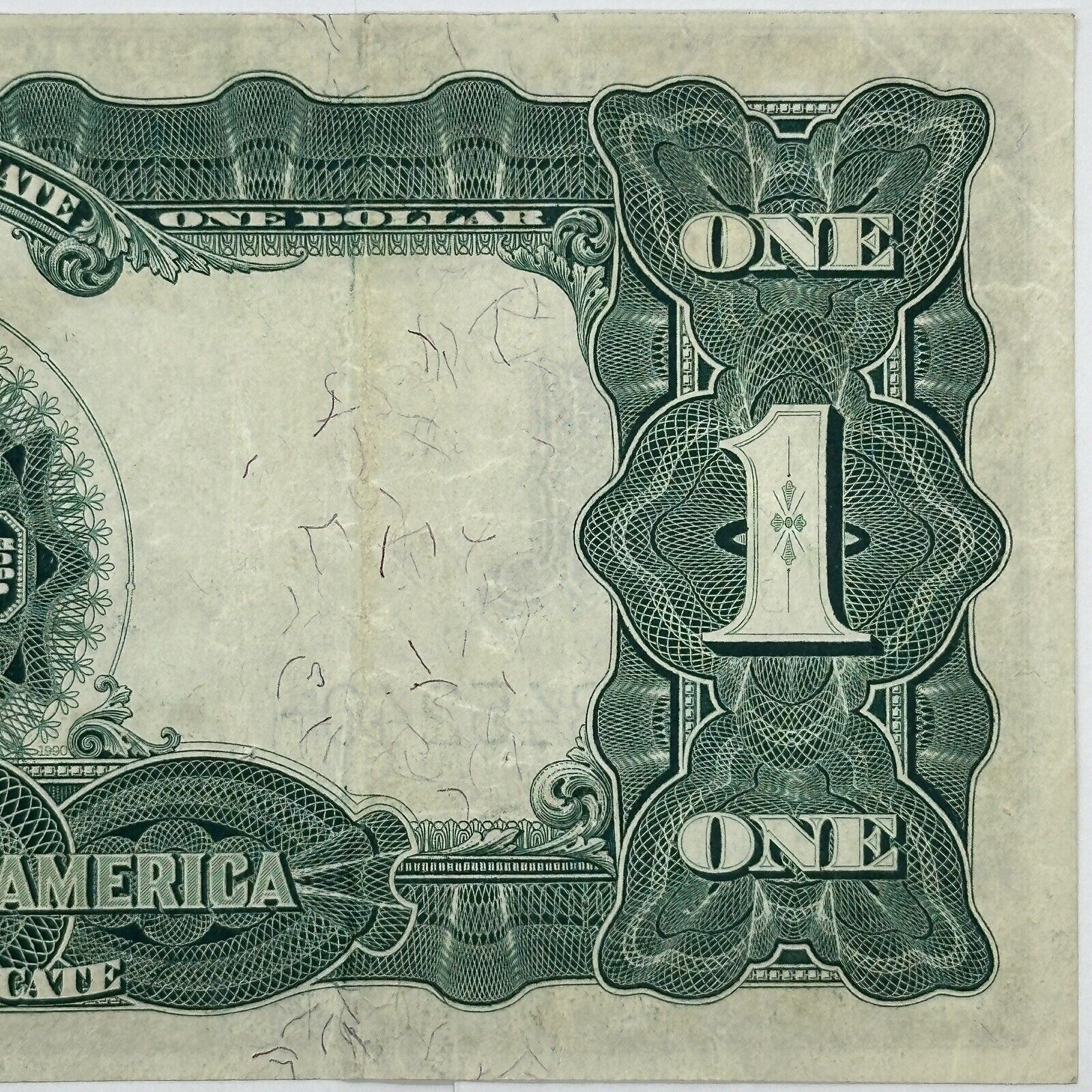 1899 $1 One Dollar US Silver Certificate Large Note Blue Seal Black Eagle_8