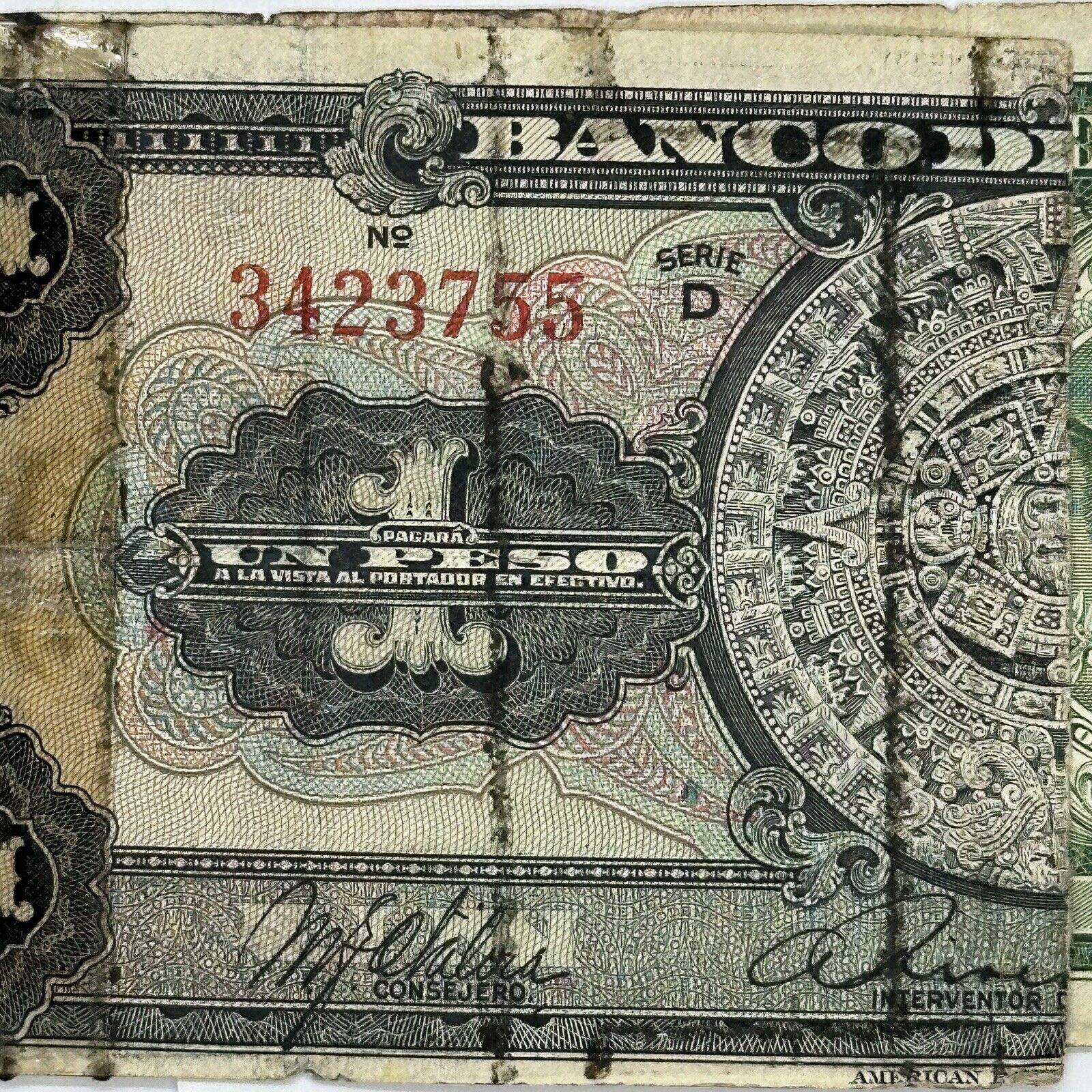 1935 A US $1 One Dollar Silver Certificate WWII Hawaii Short Snorter Note + Peso_5