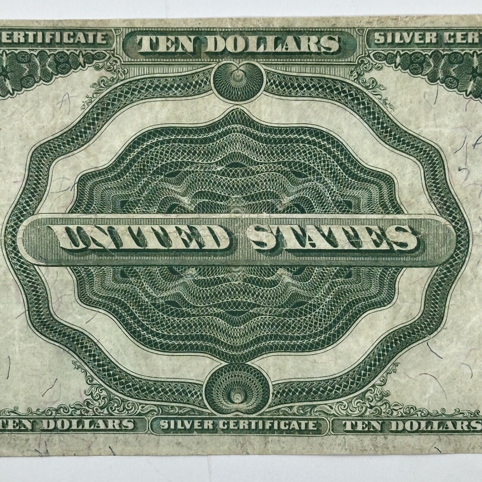 RARE 1908 $10 Ten Dollar United States Silver Certificate Large Blue Seal Bill_4