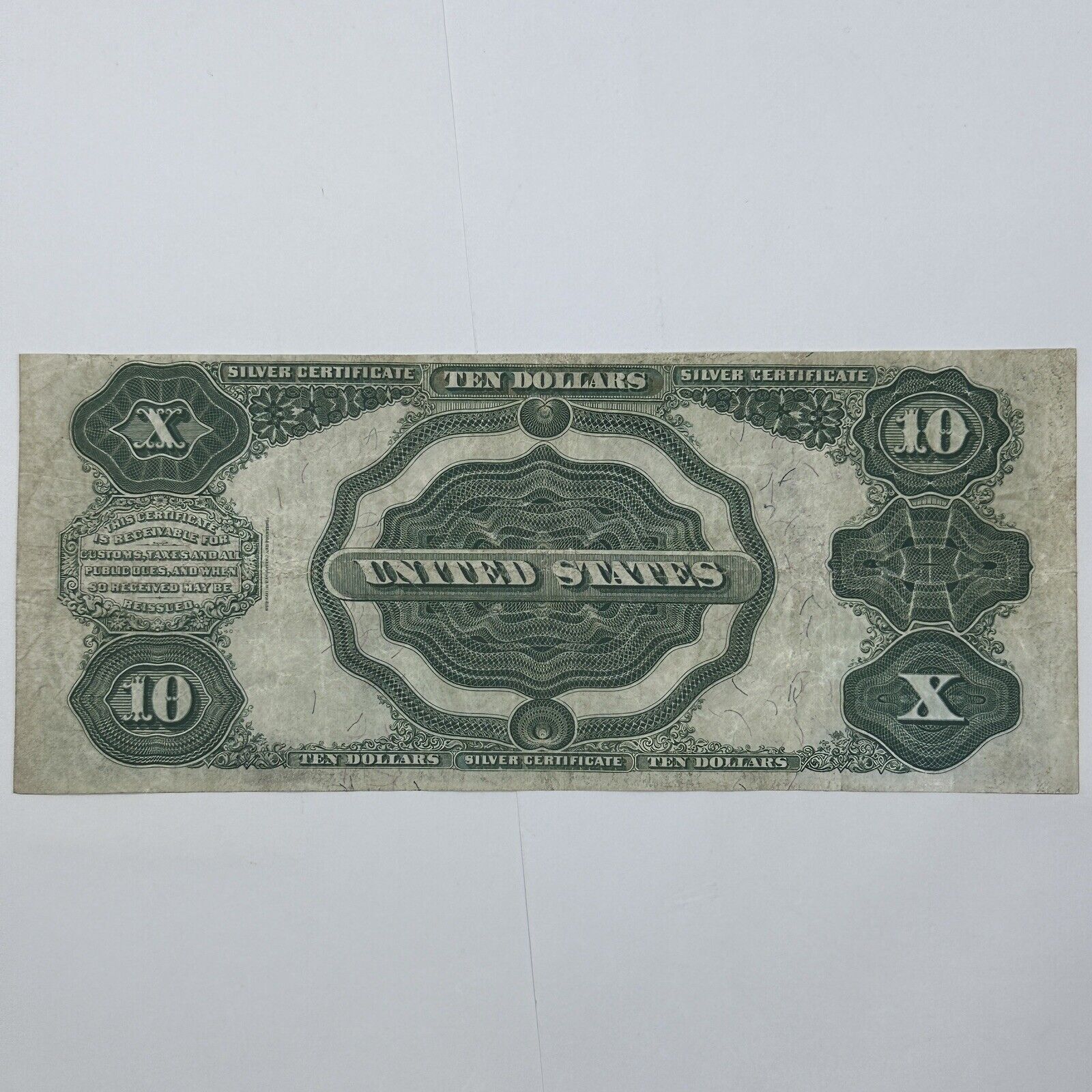 RARE 1908 $10 Ten Dollar United States Silver Certificate Large Blue Seal Bill_7