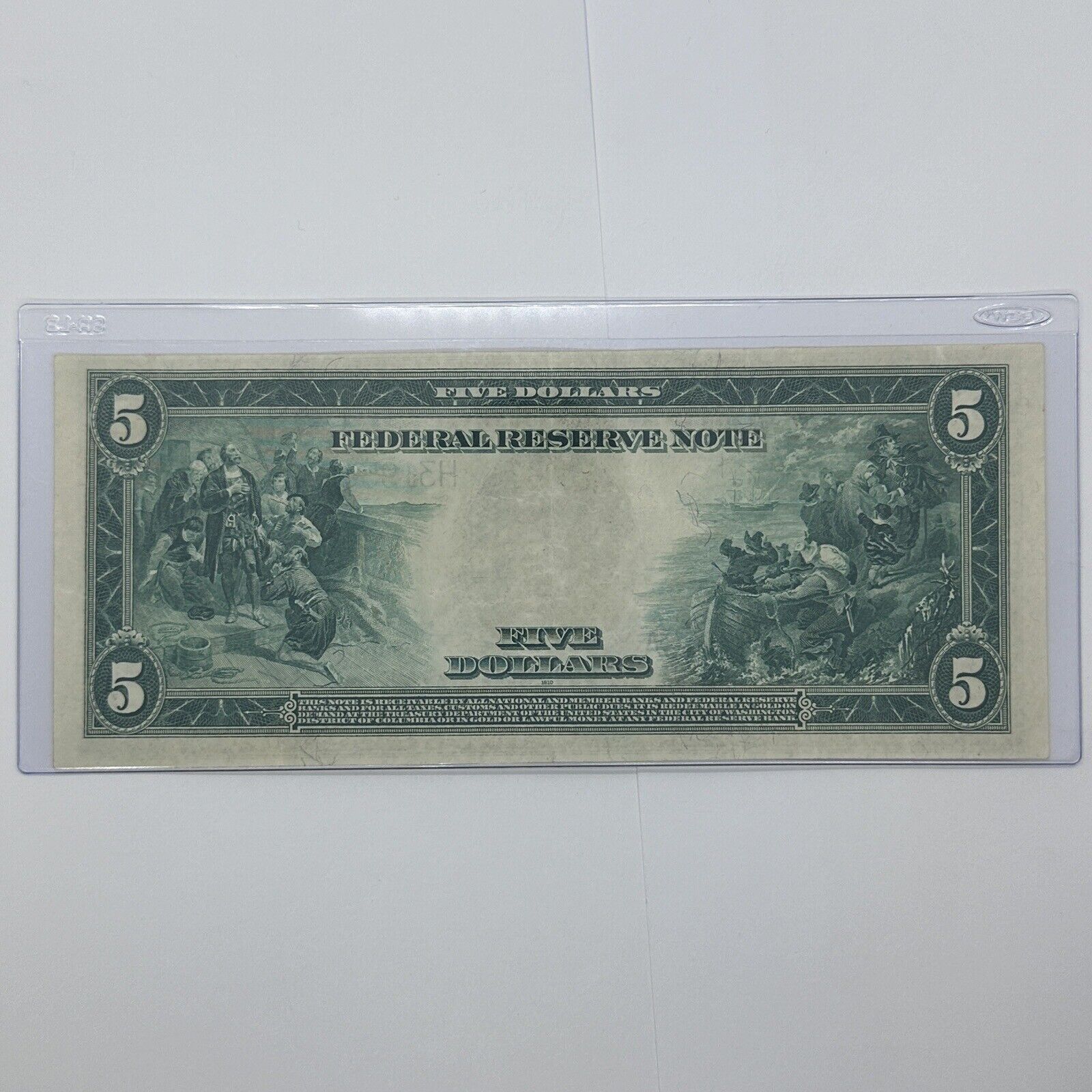 Rare 1914 $5 Five Dollar United States Federal Reserve Note Large Blue Seal Bill_4