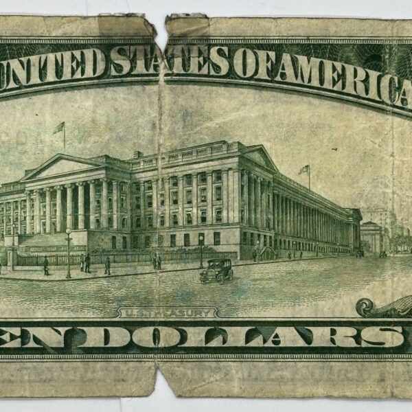 1934 A $10 Dollar Yellow Seal WWII N. Africa Emergency Silver Certificate