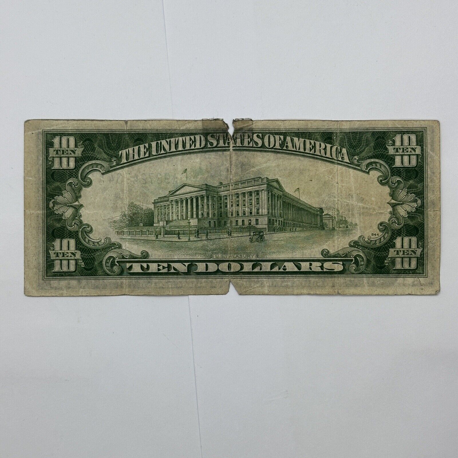 1934 A $10 Dollar Yellow Seal WWII N. Africa Emergency Silver Certificate_7