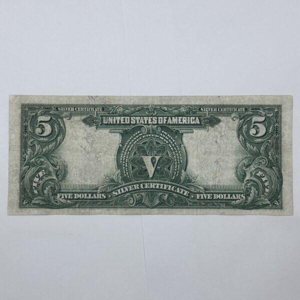 1899 $5 Five Dollar US Silver Certificate Large Note Blue Seal Indian Chief