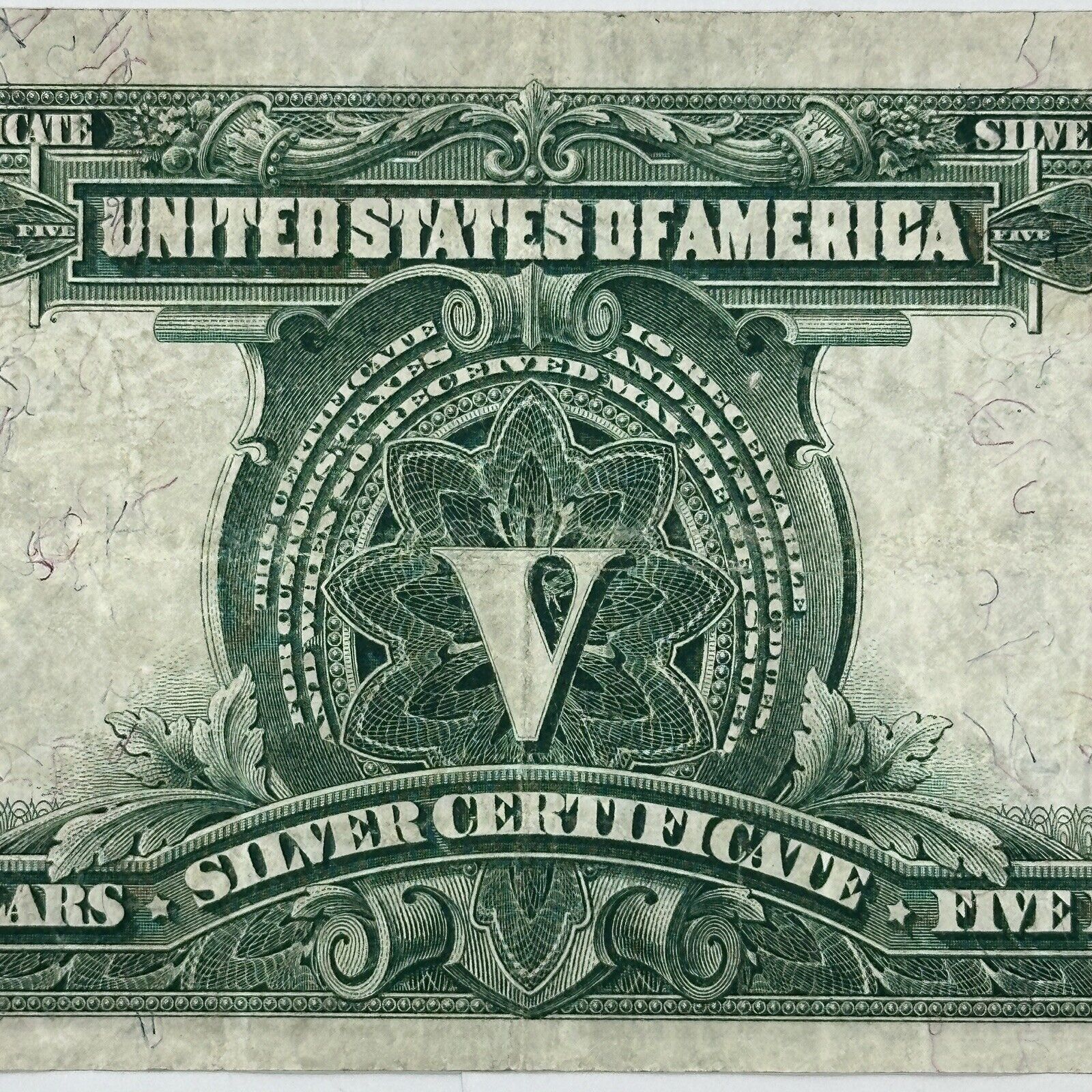 1899 $5 Five Dollar US Silver Certificate Large Note Blue Seal Indian Chief_6