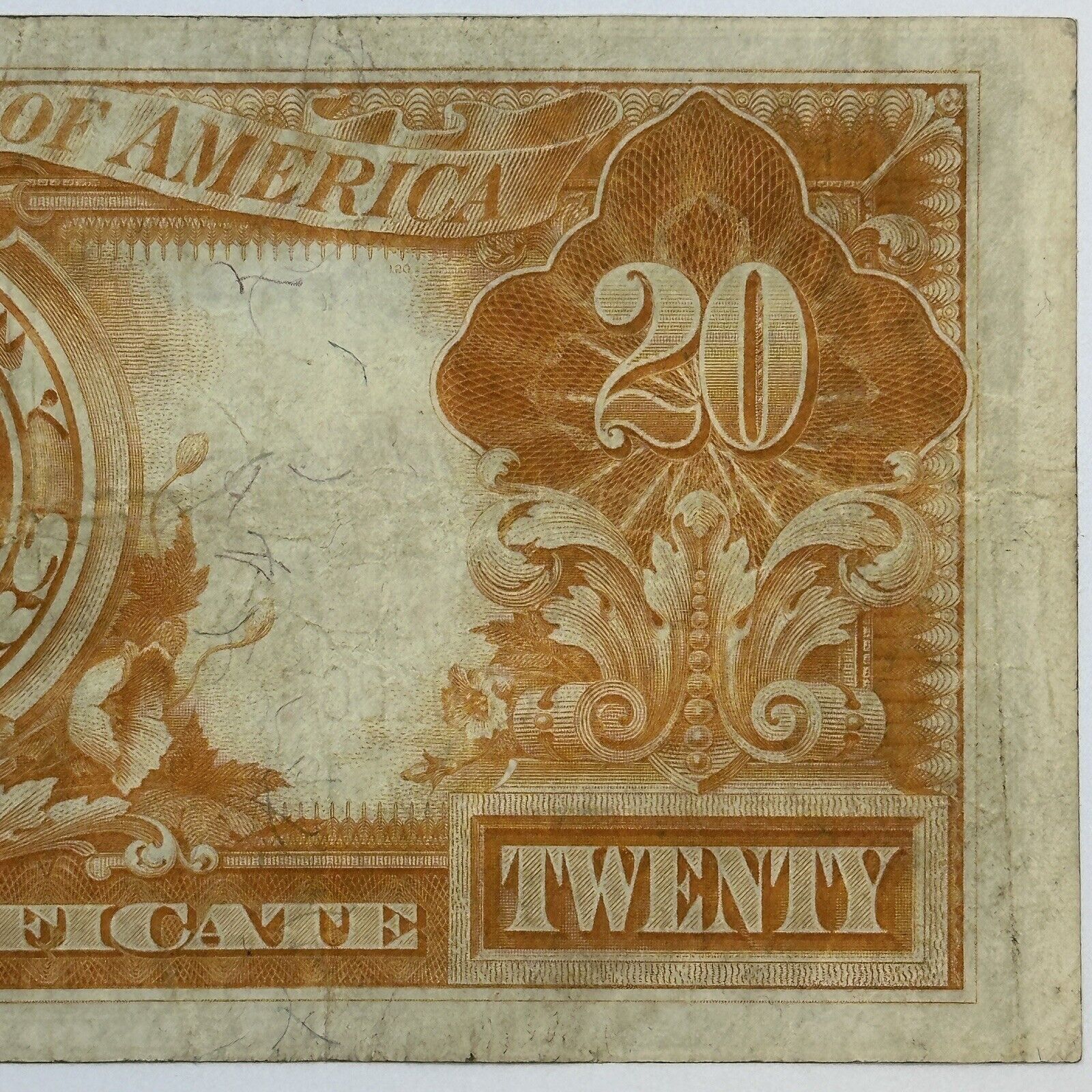 1922 $20 Twenty Dollar United States US Gold Certificate Large Sized Note_7