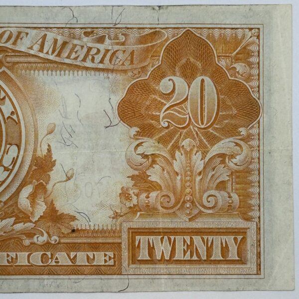 1922 $20 Twenty Dollar United States US Gold Certificate Large Sized Note