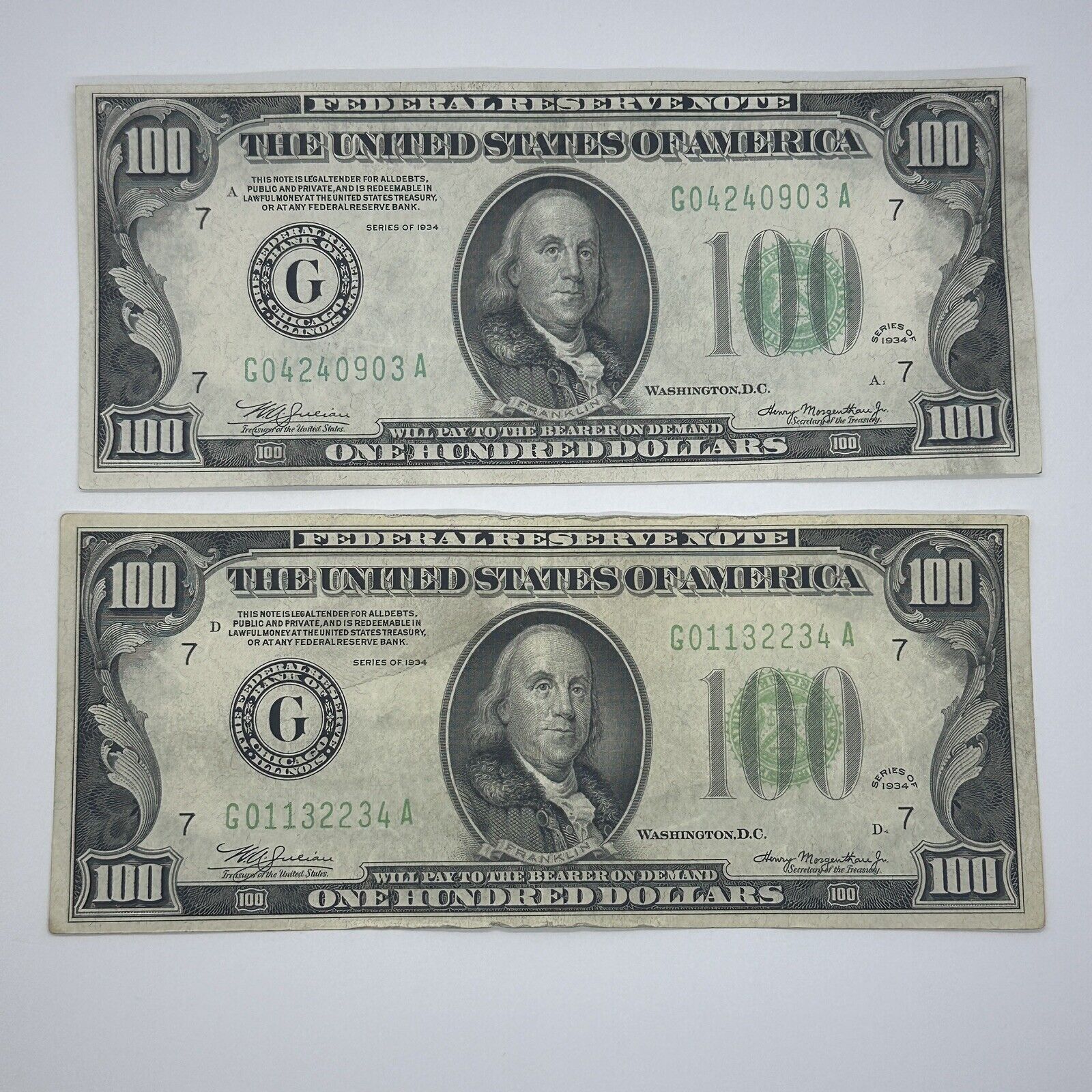 Rare 1934 Series $100 One Hundred Dollar Bill Federal Reserve Note_4