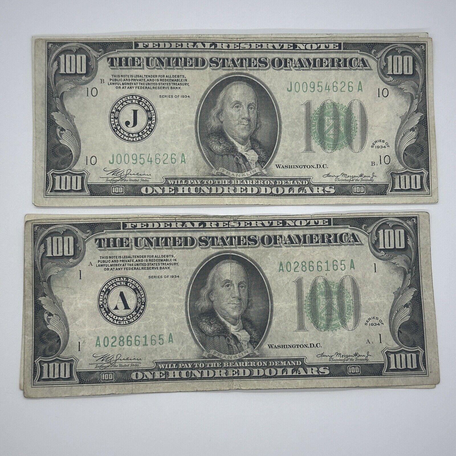 Rare 1934 Series $100 One Hundred Dollar Bill Federal Reserve Note_5