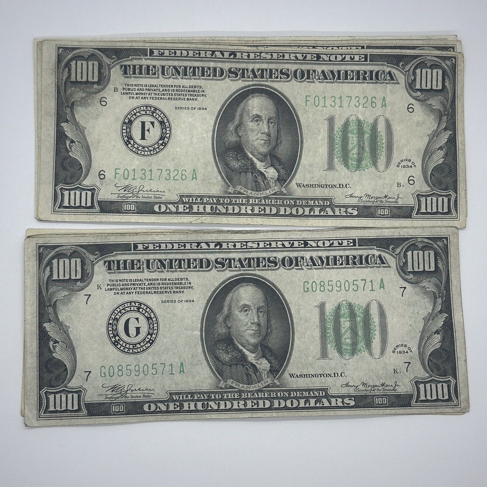 Rare 1934 Series $100 One Hundred Dollar Bill Federal Reserve Note_6