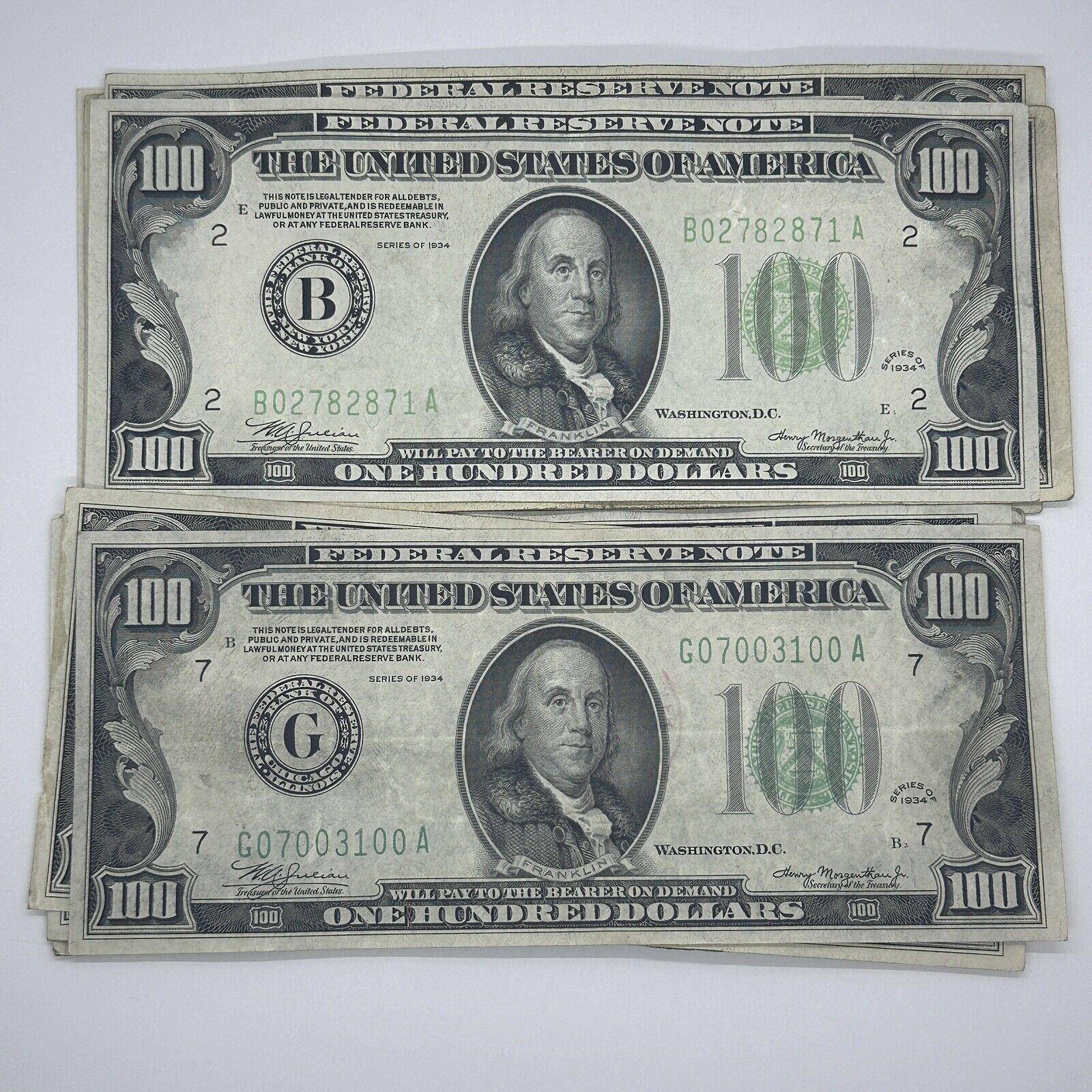 Rare 1934 Series $100 One Hundred Dollar Bill Federal Reserve Note_9