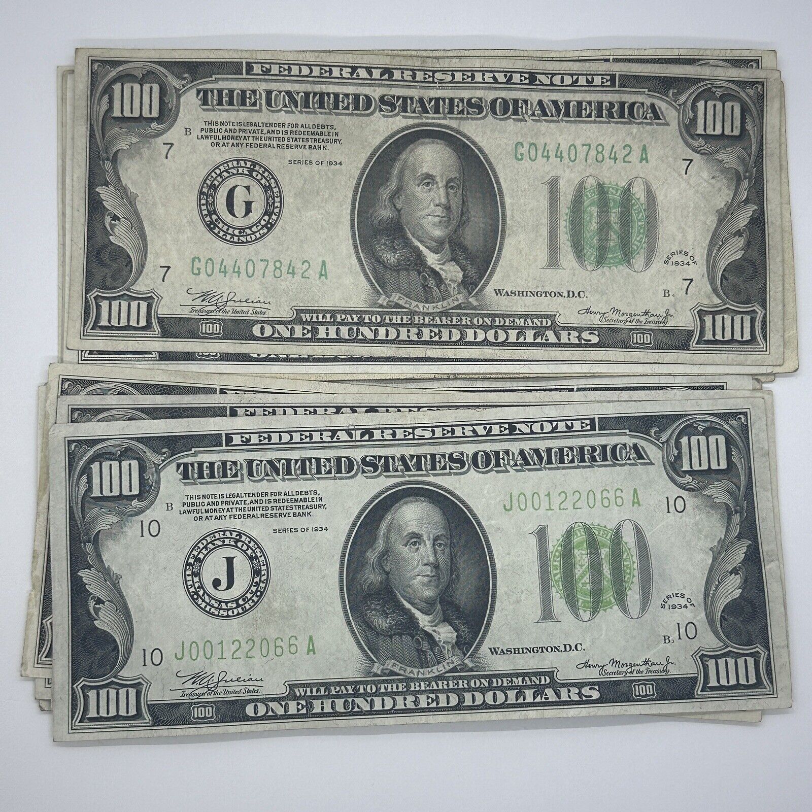 Rare 1934 Series $100 One Hundred Dollar Bill Federal Reserve Note_10