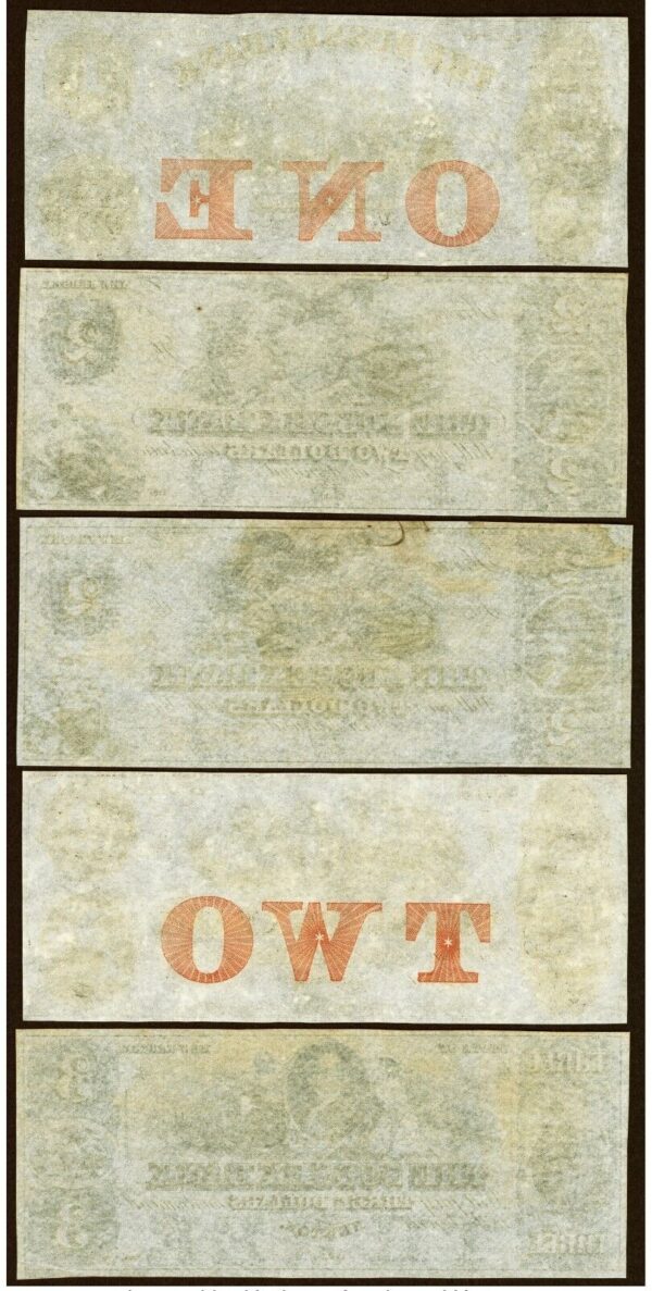 Obsolete Notes Newton, NJ - $1; $2 (3); $3 18__ Remainders About Uncirculated +