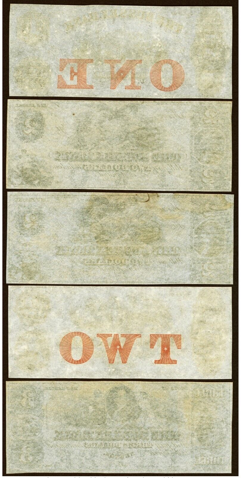 Obsolete Notes Newton, NJ – $1; $2 (3); $3 18__ Remainders About Uncirculated +_1